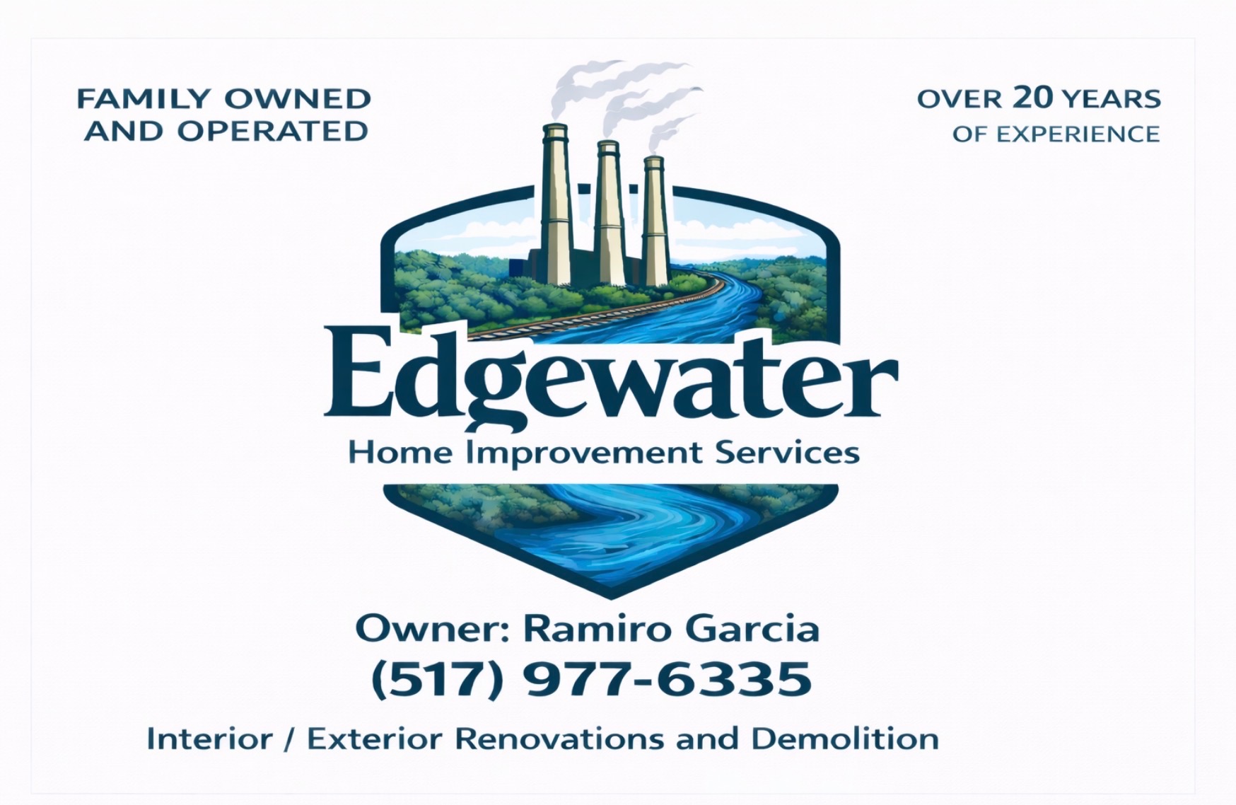 Edgewater company business card